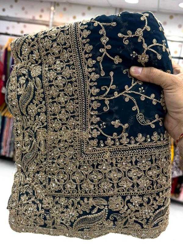 Ynf Georgette KESH114 5983 Sarees Wedding Collections Festive Collections Wholesale Georgette Sarees Embroidered Sarees Zari Border Sarees Manufacturer