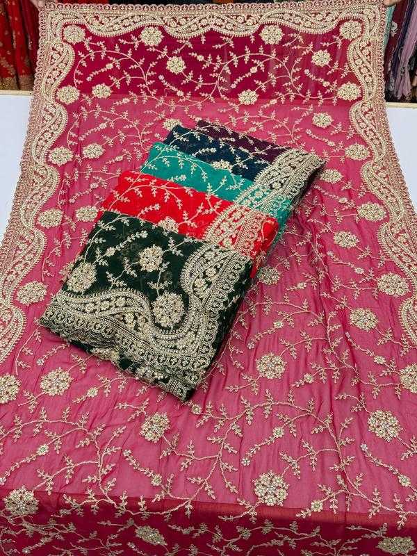 Ynf Georgette KESH114 5999 Sarees Wedding Collections Festive Collections Wholesale Georgette Sarees Embroidered Sarees Zari Border Sarees Manufacturer