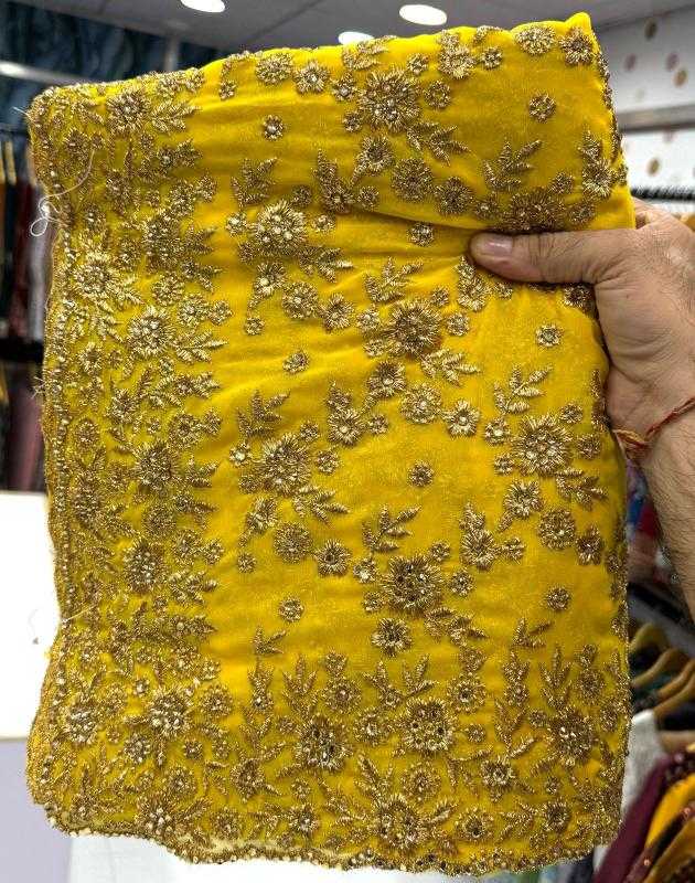 Ynf Georgette KESH114 6222 Sarees Wedding Collections Wholesale Georgette Sarees Embroidered Sarees Stone Work Saree Manufacturer