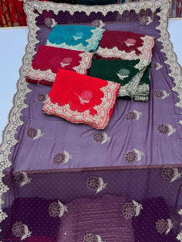 Ynf Georgette KESH114 7282 Sarees Wedding Collections Festive Collections Wholesale Hand Work Sarees Embroidered Sarees Zari Border Sarees Manufacturer