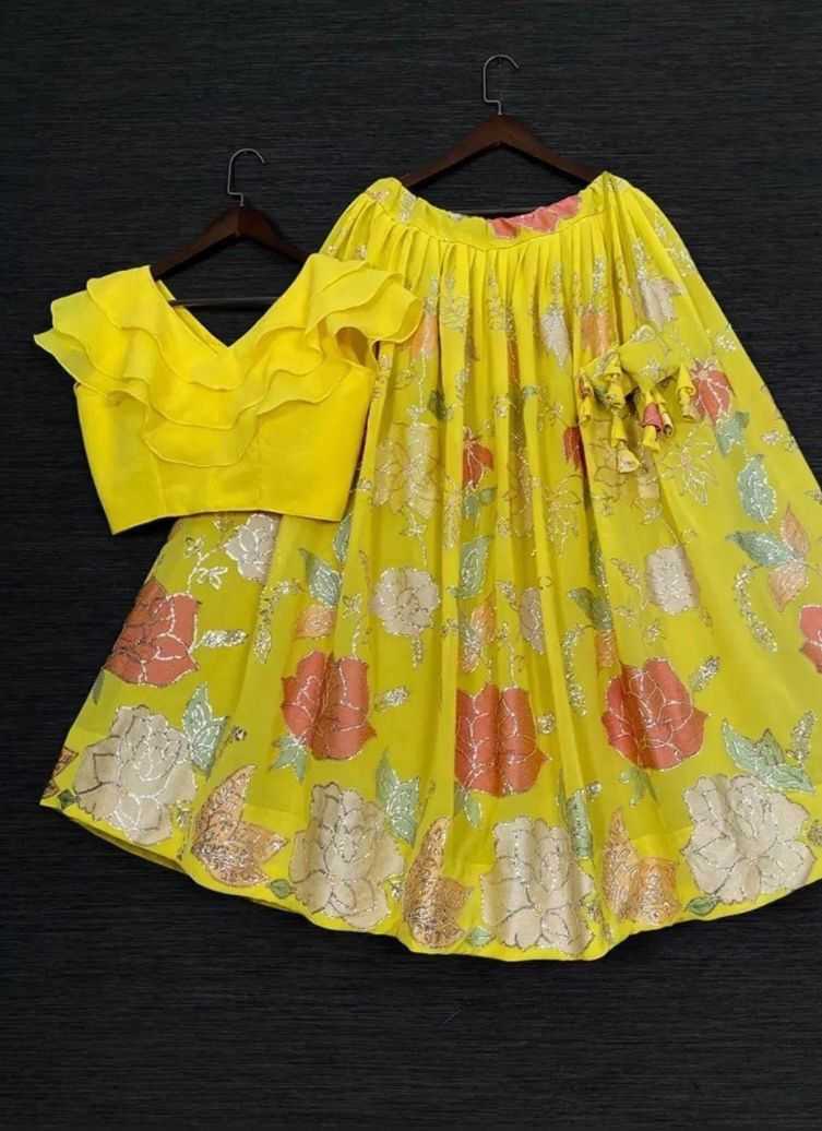 Ynf Georgette KESH493 Two Piece Kids Wear Wholesale Kids Lehenga Kids Lehenga Choli Baby Girl Lehenga Manufacturer