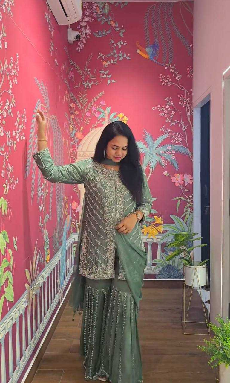 Ynf Georgette KESH496 030 Suits & Dresses Wholesale Sharara Salwar Suits Georgette Suit Party wear suits Manufacturer