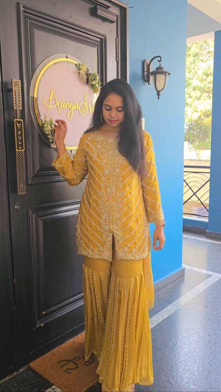 Ynf Georgette KESH496 030 Suits & Dresses Wholesale Sharara Salwar Suits Georgette Suit Party wear suits Manufacturer