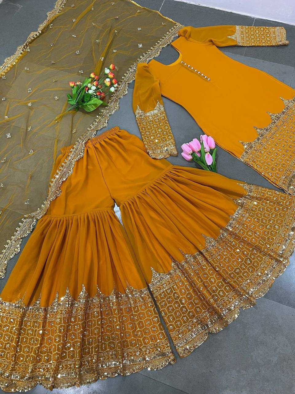 Ynf Georgette KESH499 250 Suits & Dresses Wholesale Sharara Salwar Suits Embroidery Suits Georgette Suit Manufacturer