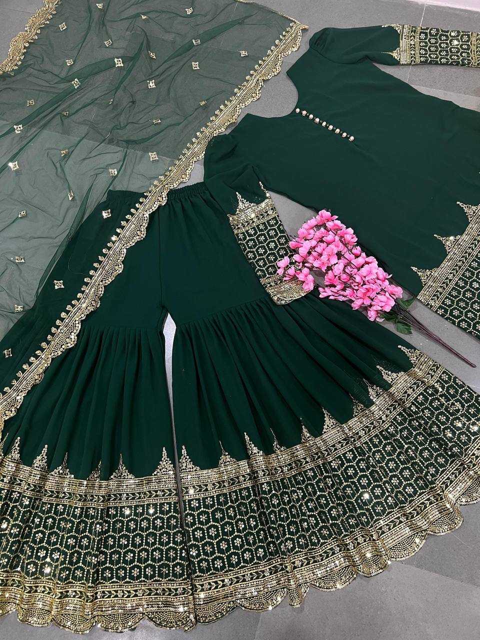 Ynf Georgette KESH499 250 Suits & Dresses Wholesale Sharara Salwar Suits Embroidery Suits Georgette Suit Manufacturer