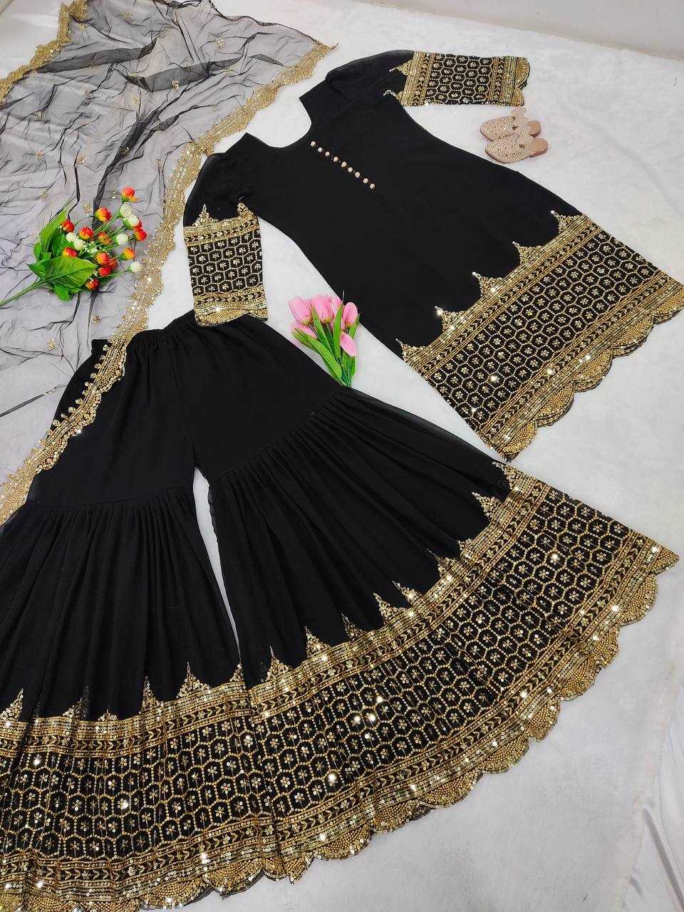 Ynf Georgette KESH499 250 Suits & Dresses Wholesale Sharara Salwar Suits Embroidery Suits Georgette Suit Manufacturer