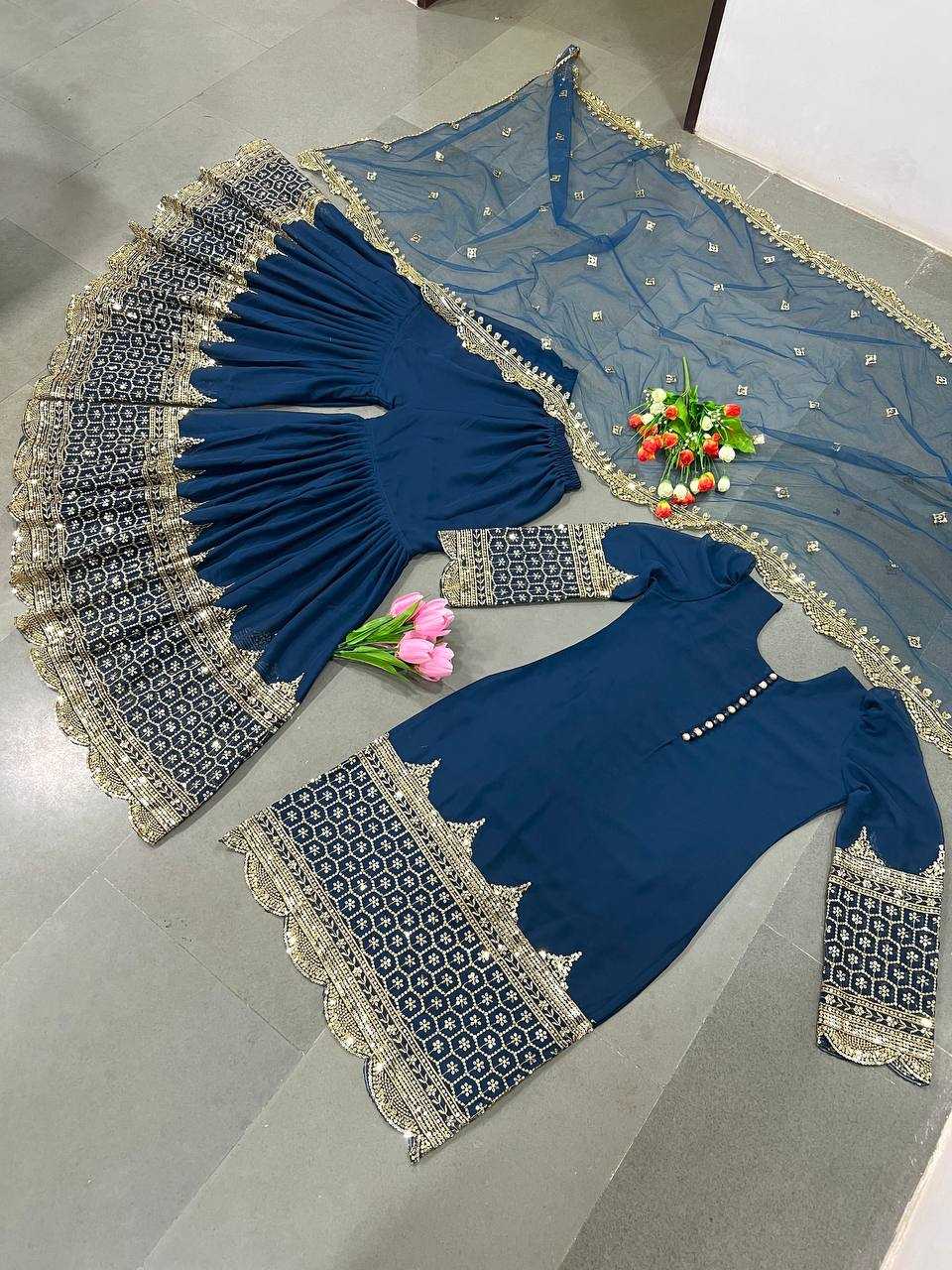 Ynf Georgette KESH499 250 Suits & Dresses Wholesale Sharara Salwar Suits Embroidery Suits Georgette Suit Manufacturer