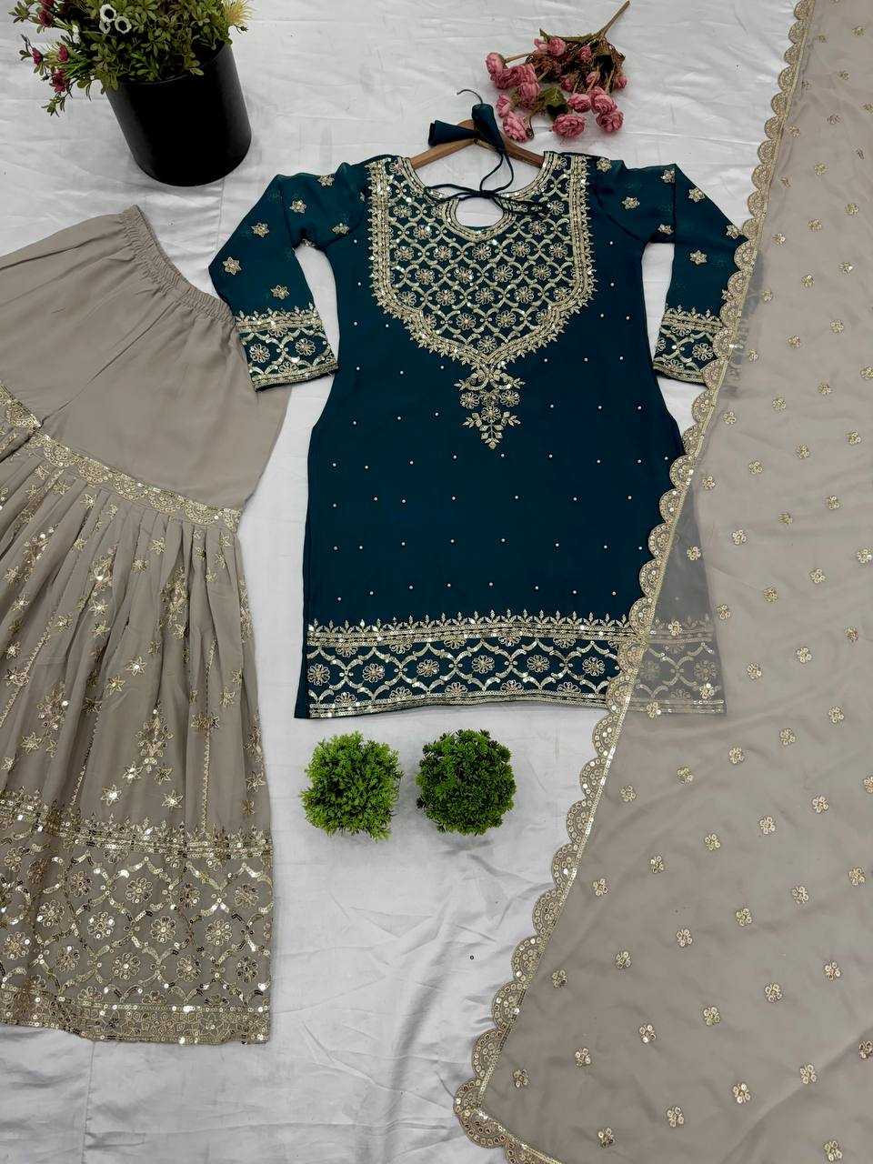 Ynf Georgette KESH499 3110 Suits & Dresses Wholesale Sharara Salwar Suits Embroidery Suits Party wear suits Manufacturer