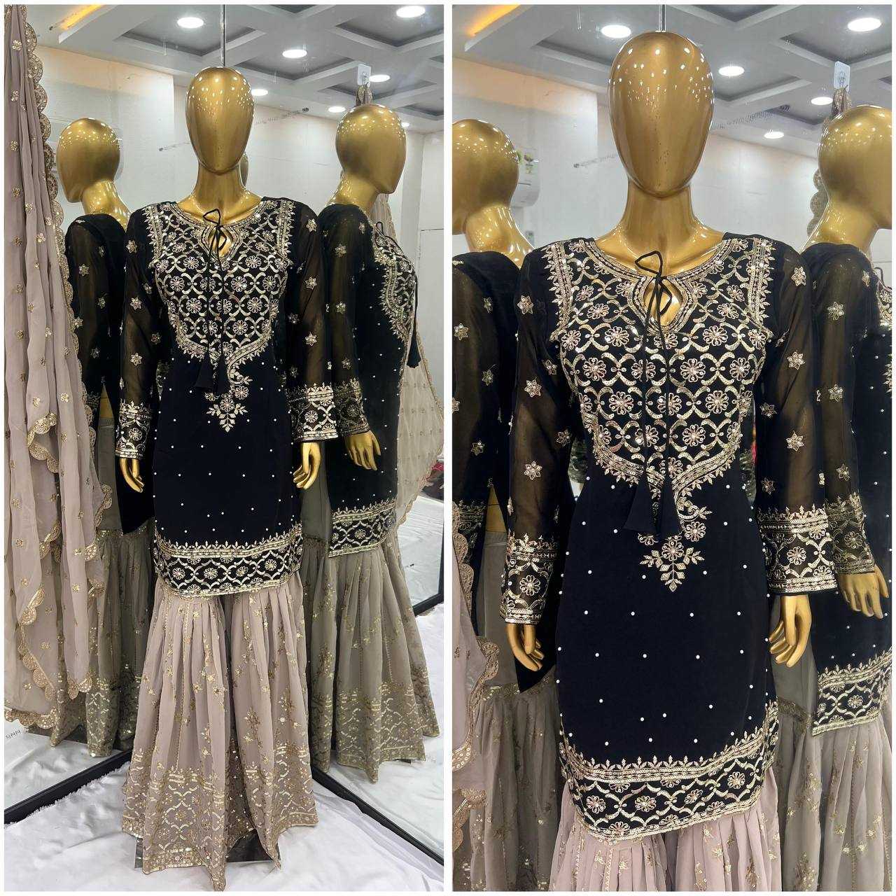 Ynf Georgette KESH499 3110 Suits & Dresses Wholesale Sharara Salwar Suits Embroidery Suits Party wear suits Manufacturer
