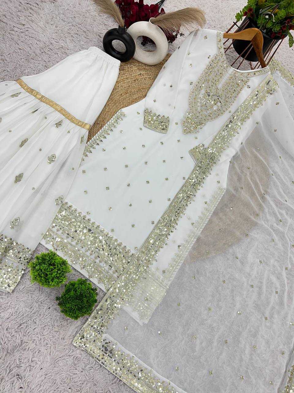 Ynf Georgette KESH499 833 Suits & Dresses Wholesale Ladies Suits Sharara Salwar Suits Embroidery Suits Manufacturer