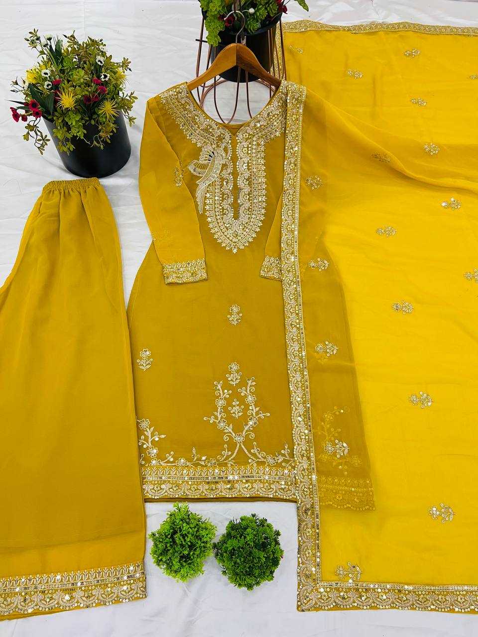 Ynf Georgette KESH499 840 Suits & Dresses Wholesale Sharara Salwar Suits Embroidery Suits Georgette Suit Manufacturer