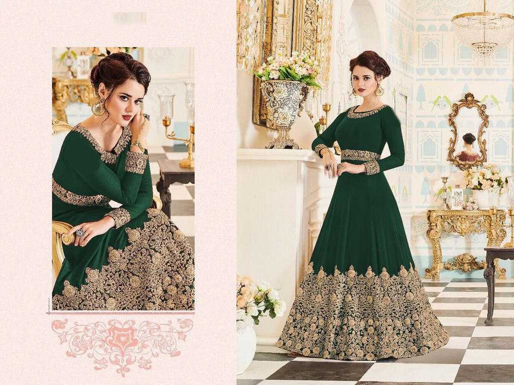 Ynf Georgette KESH504 001 Gowns Wedding Collections Festive Collections Wholesale Embroidery Gowns Georgette Gown Wedding Gown Manufacturer