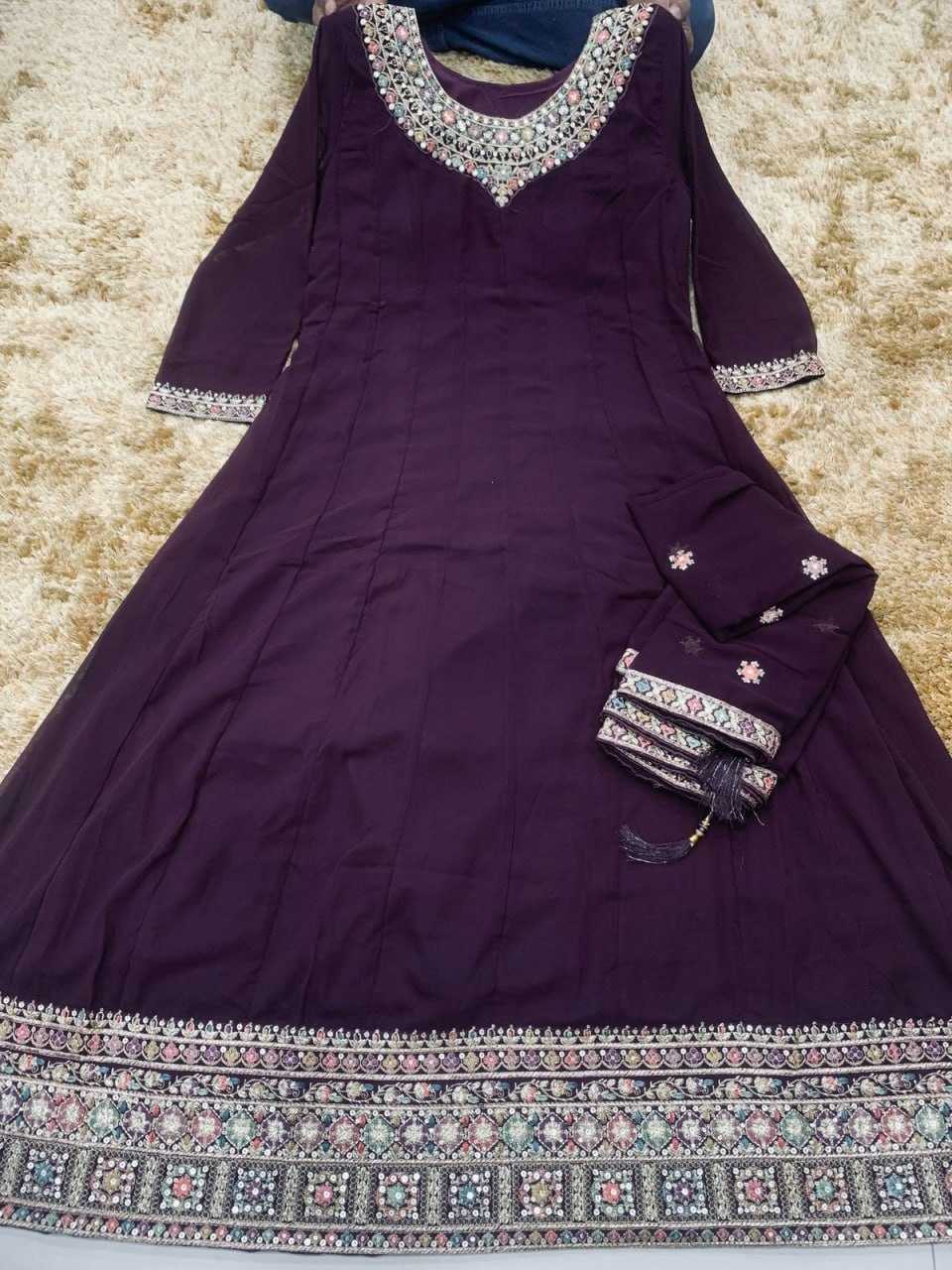 Ynf Georgette KESH504 10128 Gowns Wholesale Fancy Gowns Embroidery Gowns Georgette Gown Manufacturer