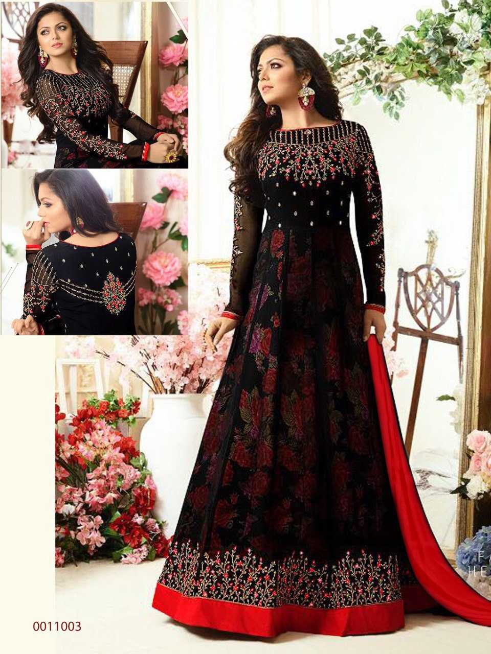 Ynf Georgette KESH504 11003 Suits & Dresses Wholesale Anarkali Suits Semi Stitched Suits Floor-Length Suits Semi-Stitched Suits Manufacturer