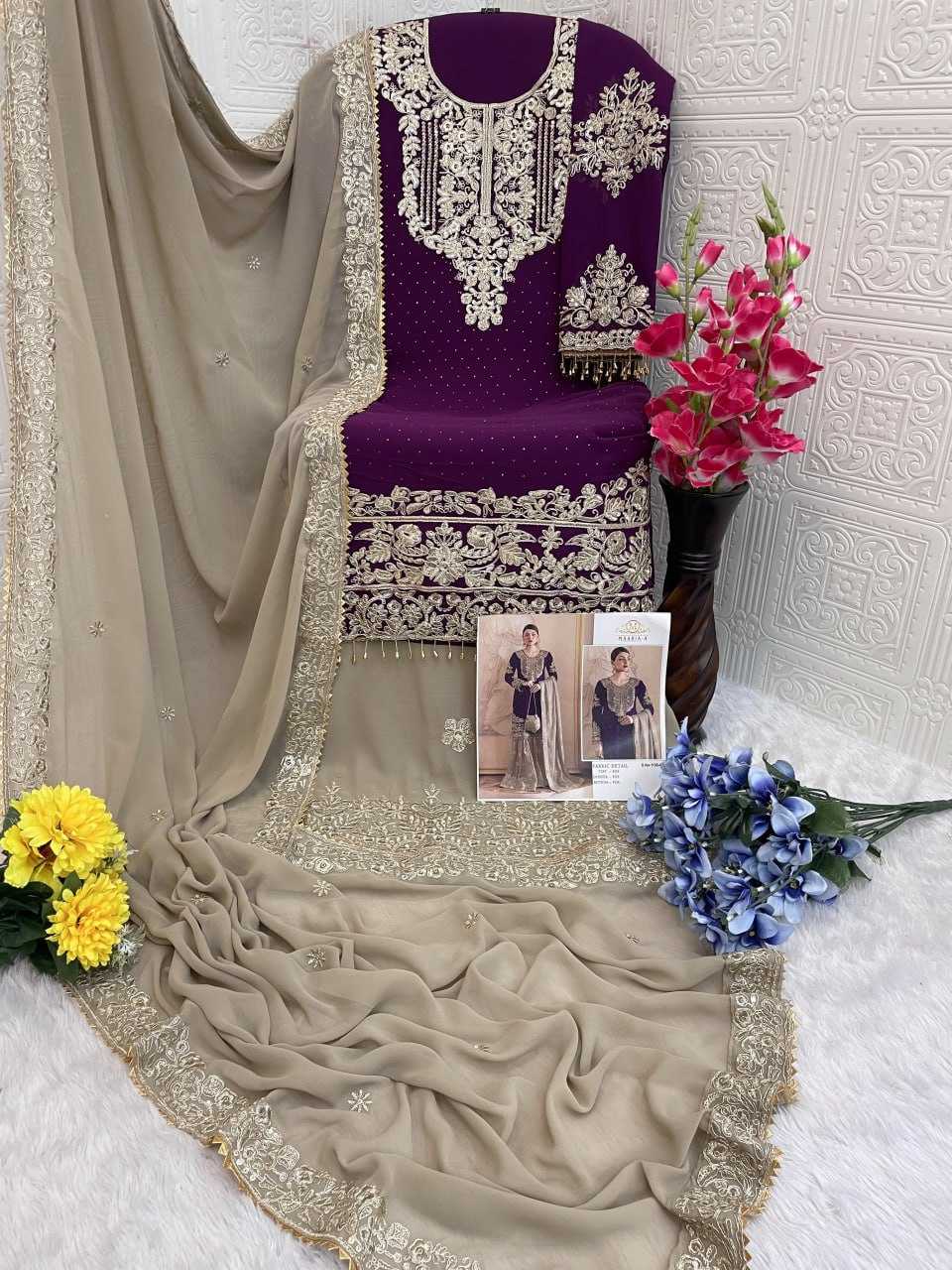 Ynf Georgette KESH504 1155 Suits & Dresses Islamic Clothing Wholesale Sharara Salwar Suits Pakistani Suits Georgette Suit Manufacturer