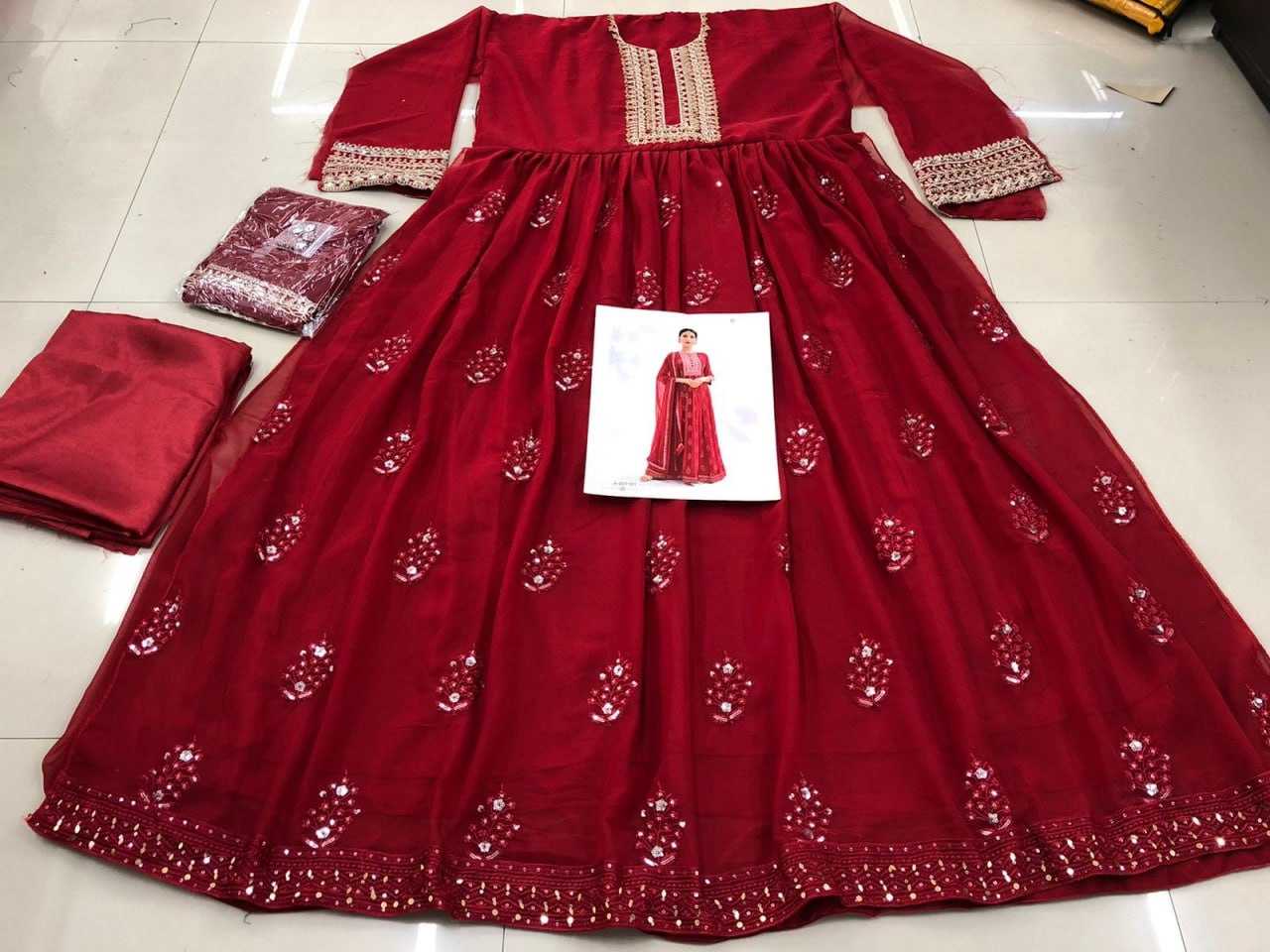 Ynf Georgette KESH504 1179 Suits & Dresses Wholesale Anarkali Suits Semi Stitched Suits Semi-Stitched Suits Manufacturer