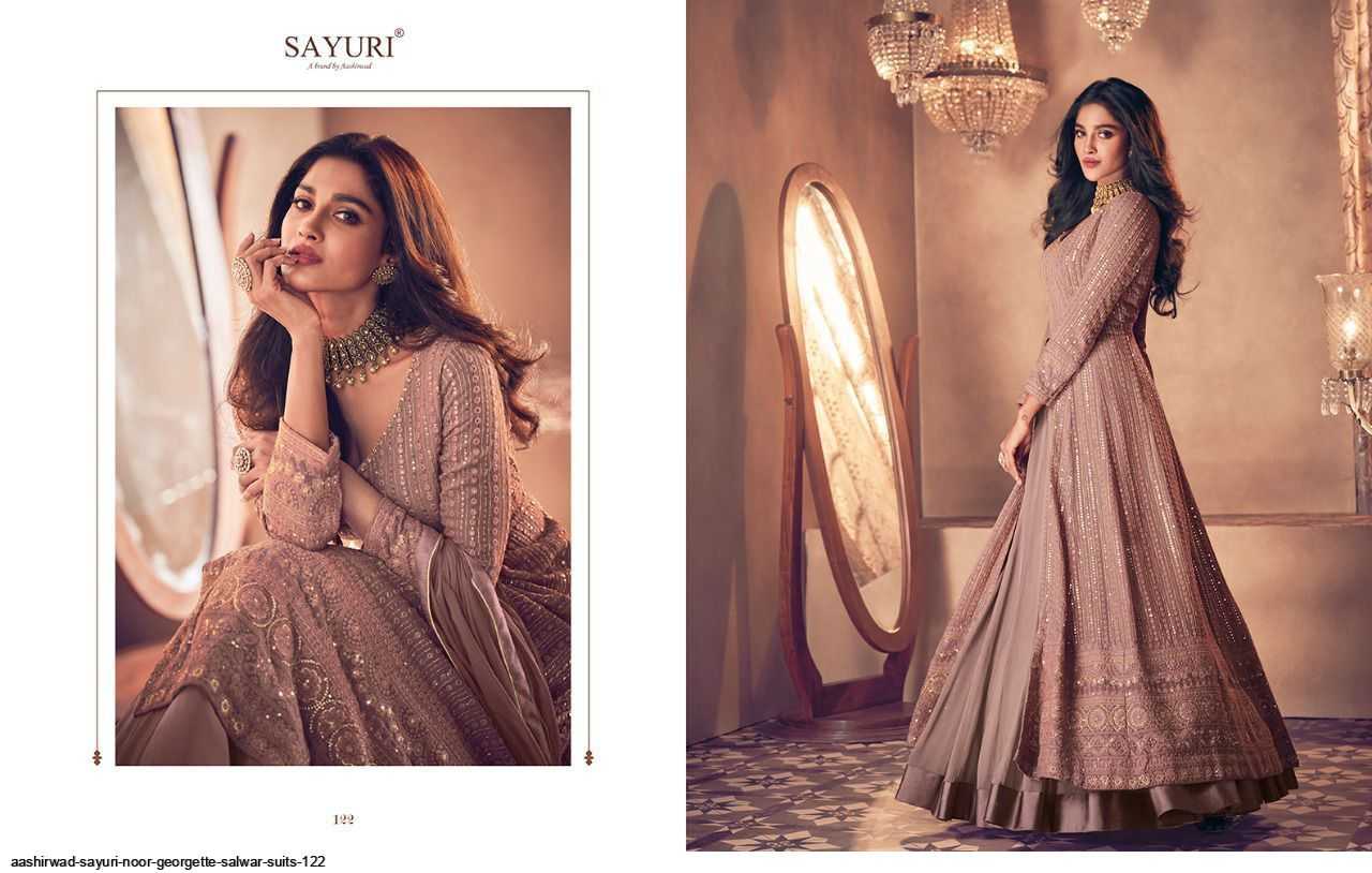 Ynf Georgette KESH504 122 Gowns Wedding Collections Festive Collections Wholesale Embroidery Gowns Georgette Gown Wedding Outfits Manufacturer
