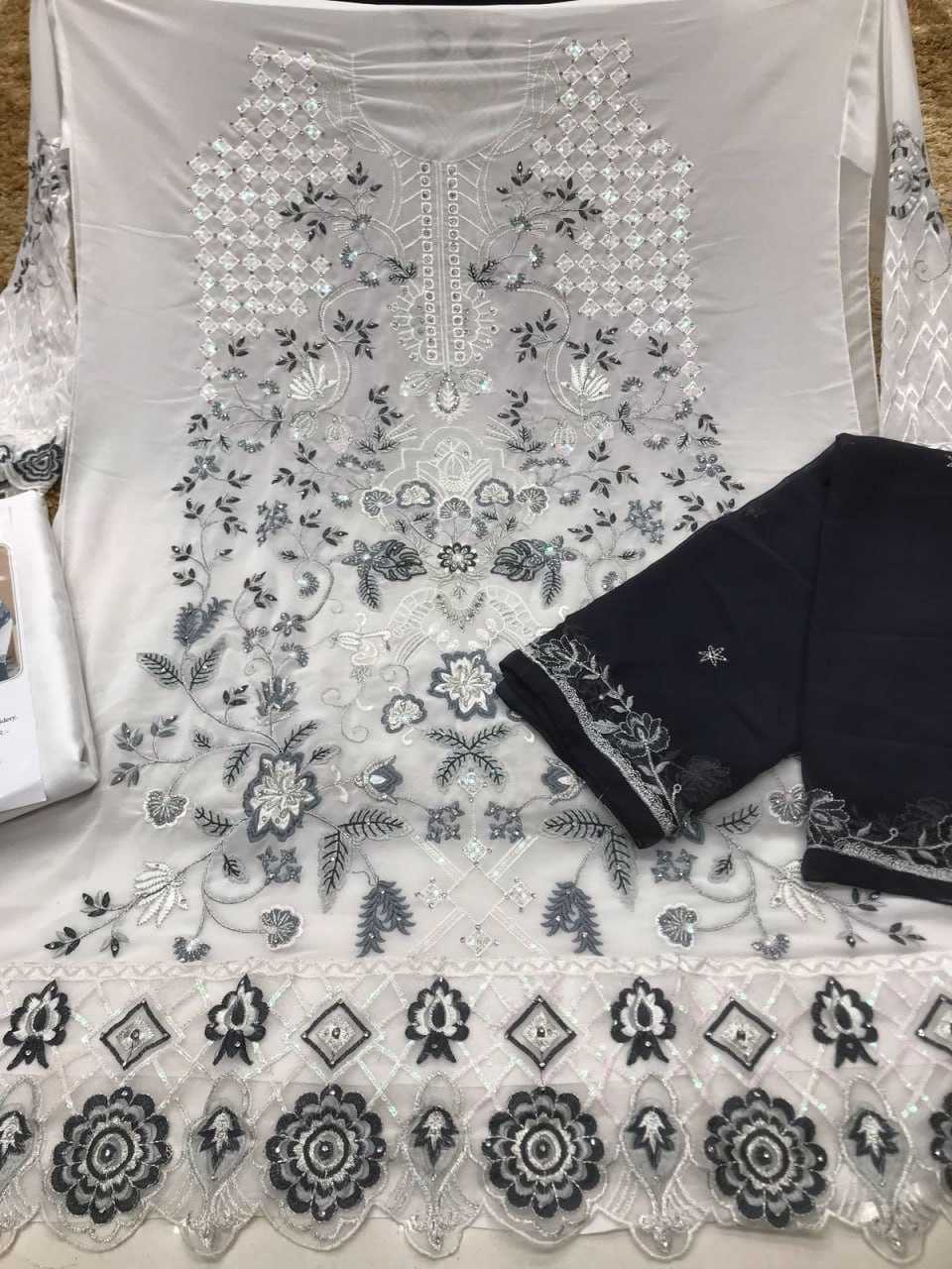 Ynf Georgette KESH504 123 Suits & Dresses Islamic Clothing Wholesale Pakistani Suits Embroidery Suits Party wear suits Semi-Stitched Suits Manufacturer