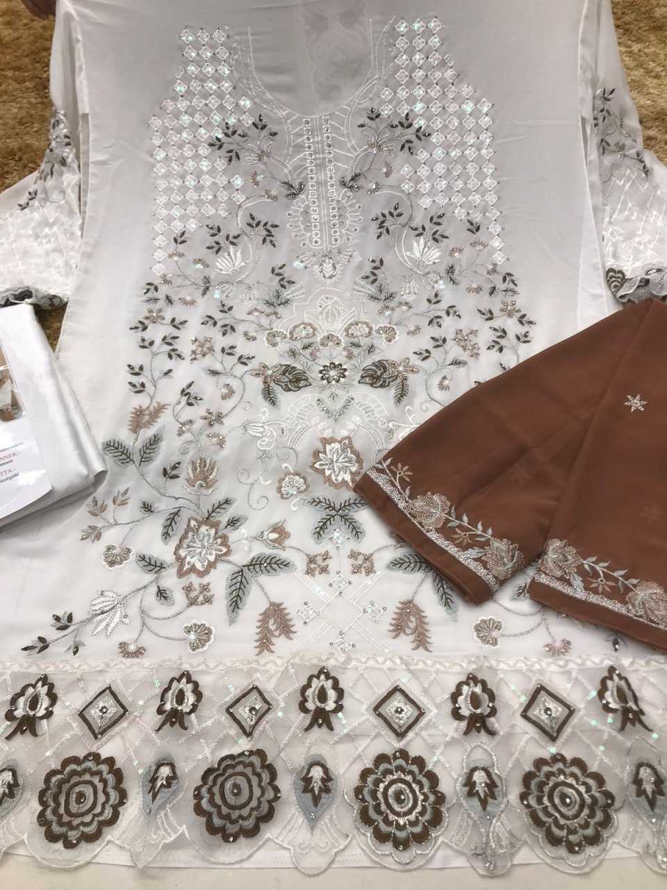 Ynf Georgette KESH504 123 Suits & Dresses Islamic Clothing Wholesale Pakistani Suits Embroidery Suits Party wear suits Semi-Stitched Suits Manufacturer