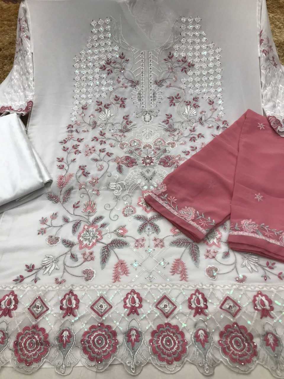 Ynf Georgette KESH504 123 Suits & Dresses Islamic Clothing Wholesale Pakistani Suits Embroidery Suits Party wear suits Semi-Stitched Suits Manufacturer