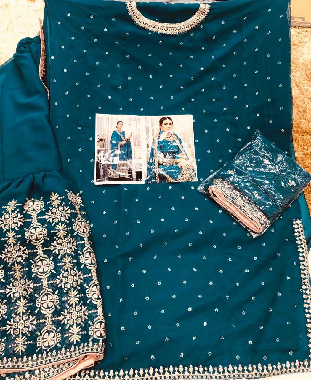 Ynf Georgette KESH504 1448 Suits & Dresses Wholesale Georgette Suit Semi Stitched Suits Semi-Stitched Suits Manufacturer