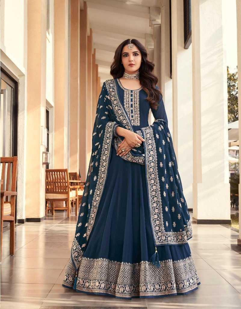 Ynf Georgette KESH504 16061 Gowns Wedding Collections Bollywood Collections Wholesale Embroidery Gowns Georgette Gown Jasmin Bhasin Manufacturer