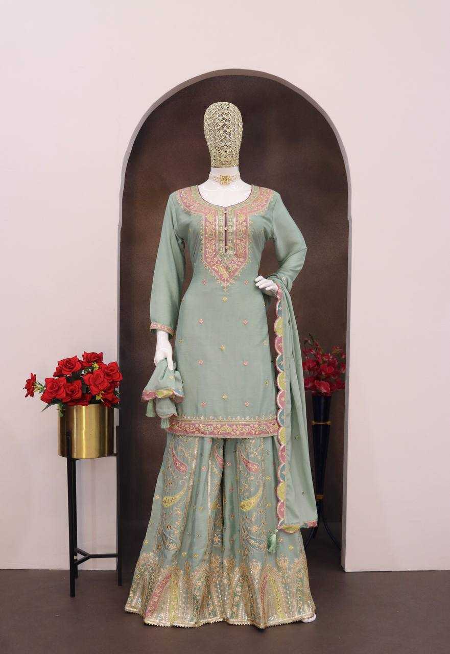 Ynf Georgette KESH504 1677 Suits & Dresses Wholesale Sharara Salwar Suits Embroidery Suits Georgette Suit Manufacturer
