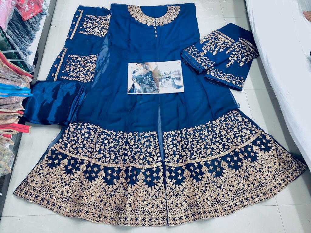 Ynf Georgette KESH504 3803 Suits & Dresses Wholesale Georgette Suit Semi Stitched Suits Semi-Stitched Suits Manufacturer