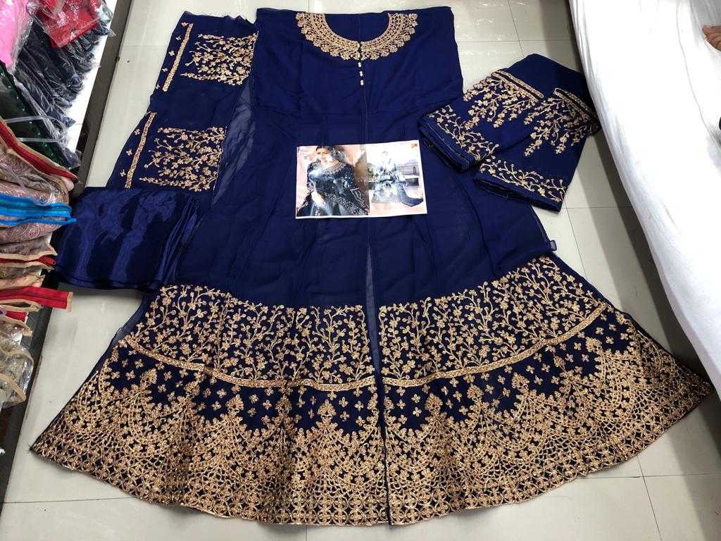 Ynf Georgette KESH504 3803 Suits & Dresses Wholesale Georgette Suit Semi Stitched Suits Semi-Stitched Suits Manufacturer