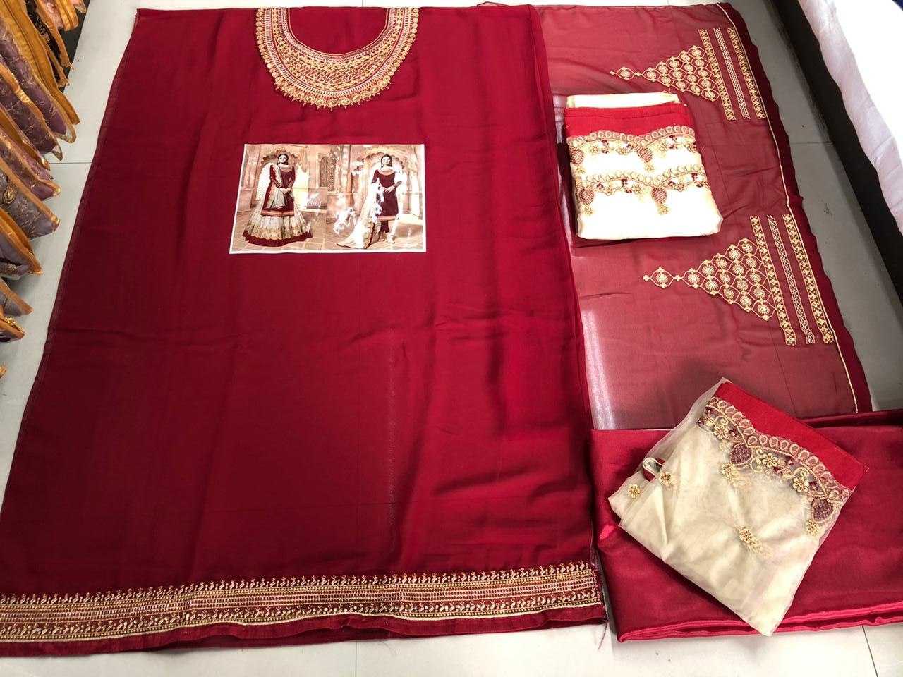 Ynf Georgette KESH504 3907 Suits & Dresses Wholesale Georgette Suit Semi Stitched Suits Semi-Stitched Suits Manufacturer