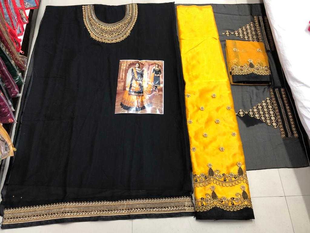 Ynf Georgette KESH504 3907 Suits & Dresses Wholesale Georgette Suit Semi Stitched Suits Semi-Stitched Suits Manufacturer