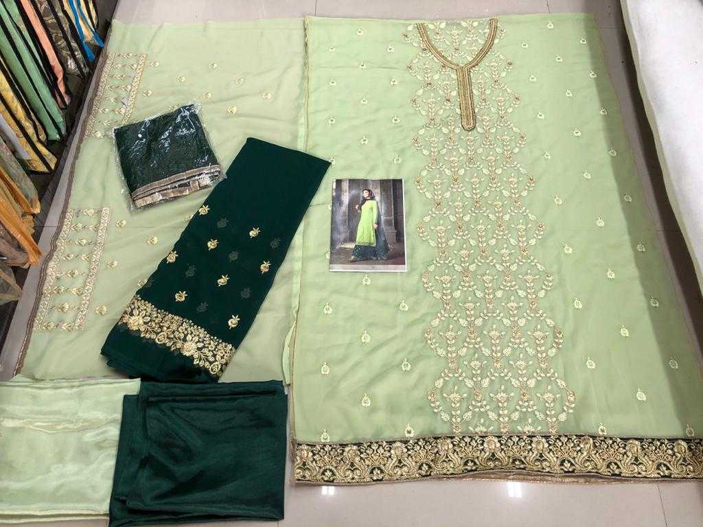 Ynf Georgette KESH504 47001 Suits & Dresses Wholesale Georgette Suit Semi Stitched Suits Semi-Stitched Suits Manufacturer