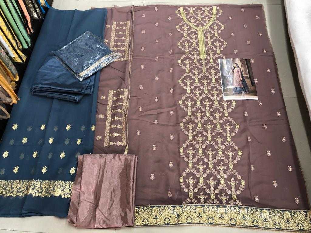Ynf Georgette KESH504 47001 Suits & Dresses Wholesale Georgette Suit Semi Stitched Suits Semi-Stitched Suits Manufacturer