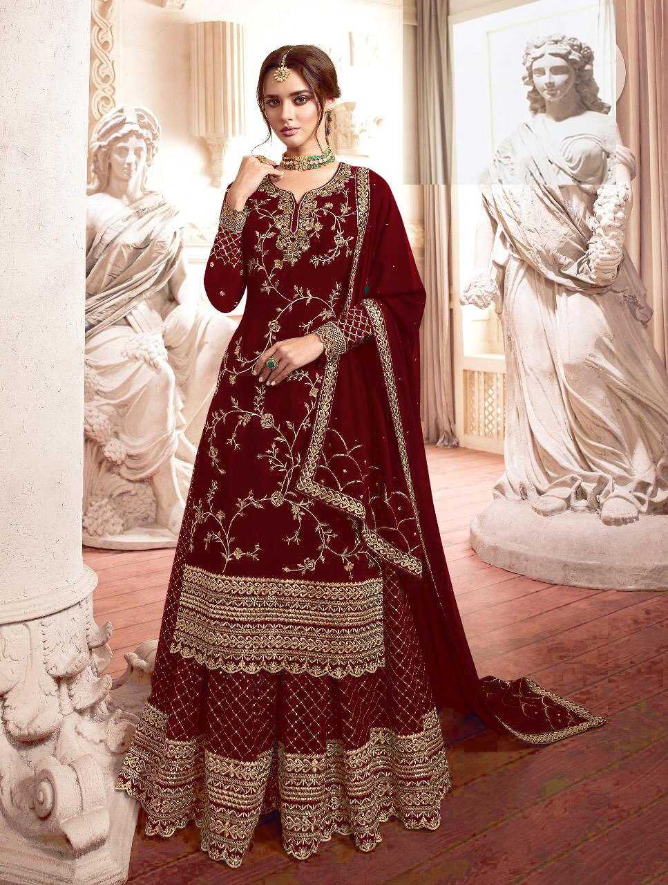Ynf Georgette KESH504 4902 Suits & Dresses Wholesale Georgette Suit Semi Stitched Suits Semi-Stitched Suits Manufacturer