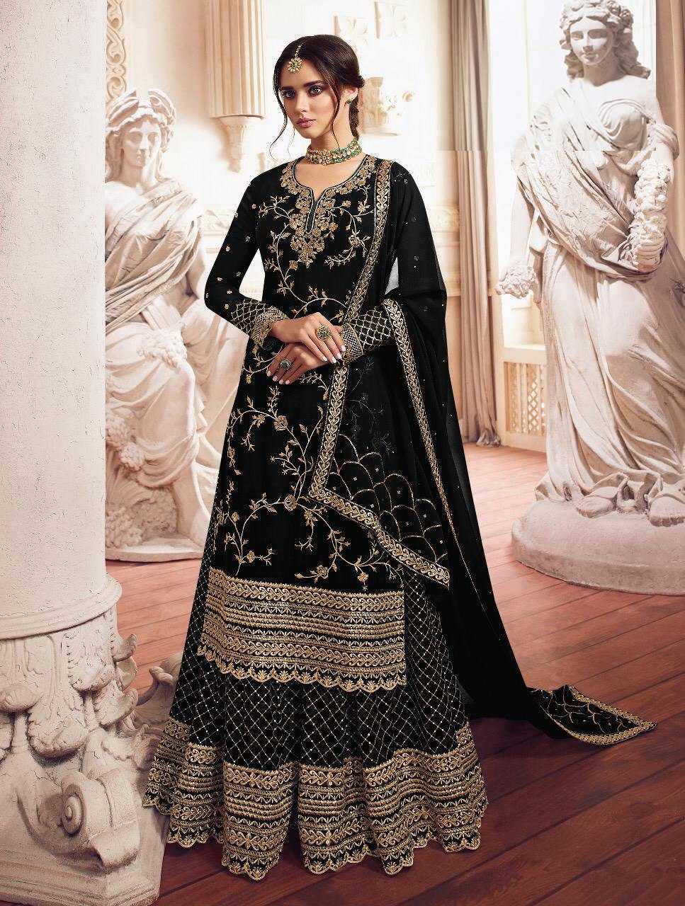 Ynf Georgette KESH504 4902 Suits & Dresses Wholesale Georgette Suit Semi Stitched Suits Semi-Stitched Suits Manufacturer
