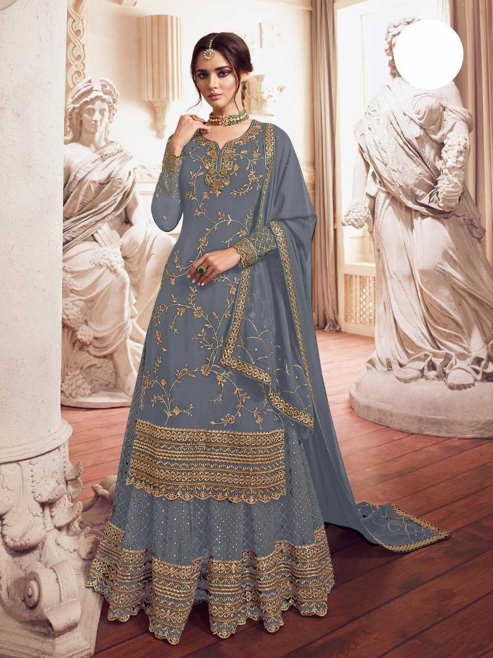 Ynf Georgette KESH504 4902 Suits & Dresses Wholesale Georgette Suit Semi Stitched Suits Semi-Stitched Suits Manufacturer