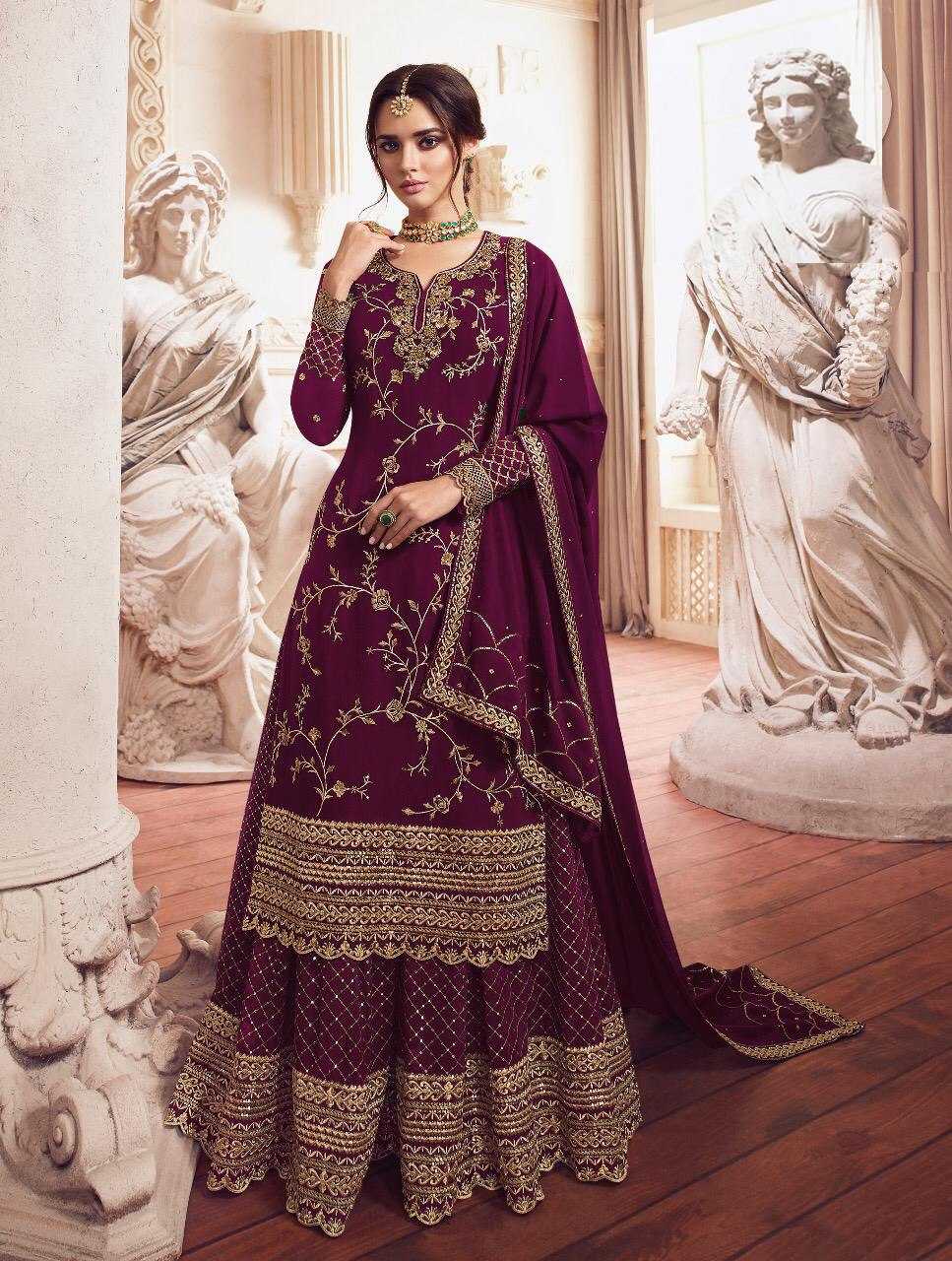 Ynf Georgette KESH504 4902 Suits & Dresses Wholesale Georgette Suit Semi Stitched Suits Semi-Stitched Suits Manufacturer