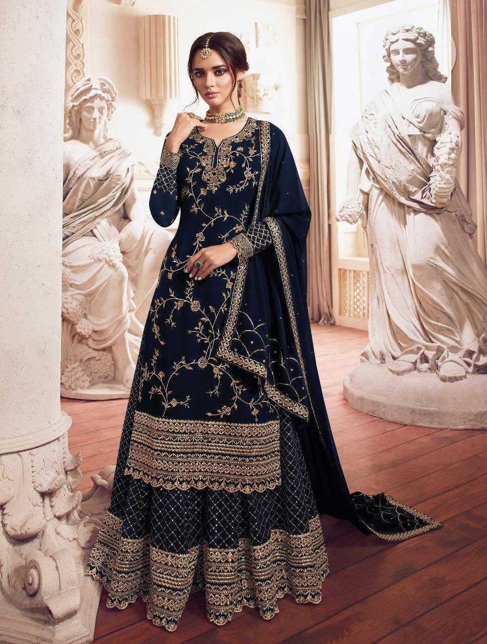 Ynf Georgette KESH504 4902 Suits & Dresses Wholesale Georgette Suit Semi Stitched Suits Semi-Stitched Suits Manufacturer