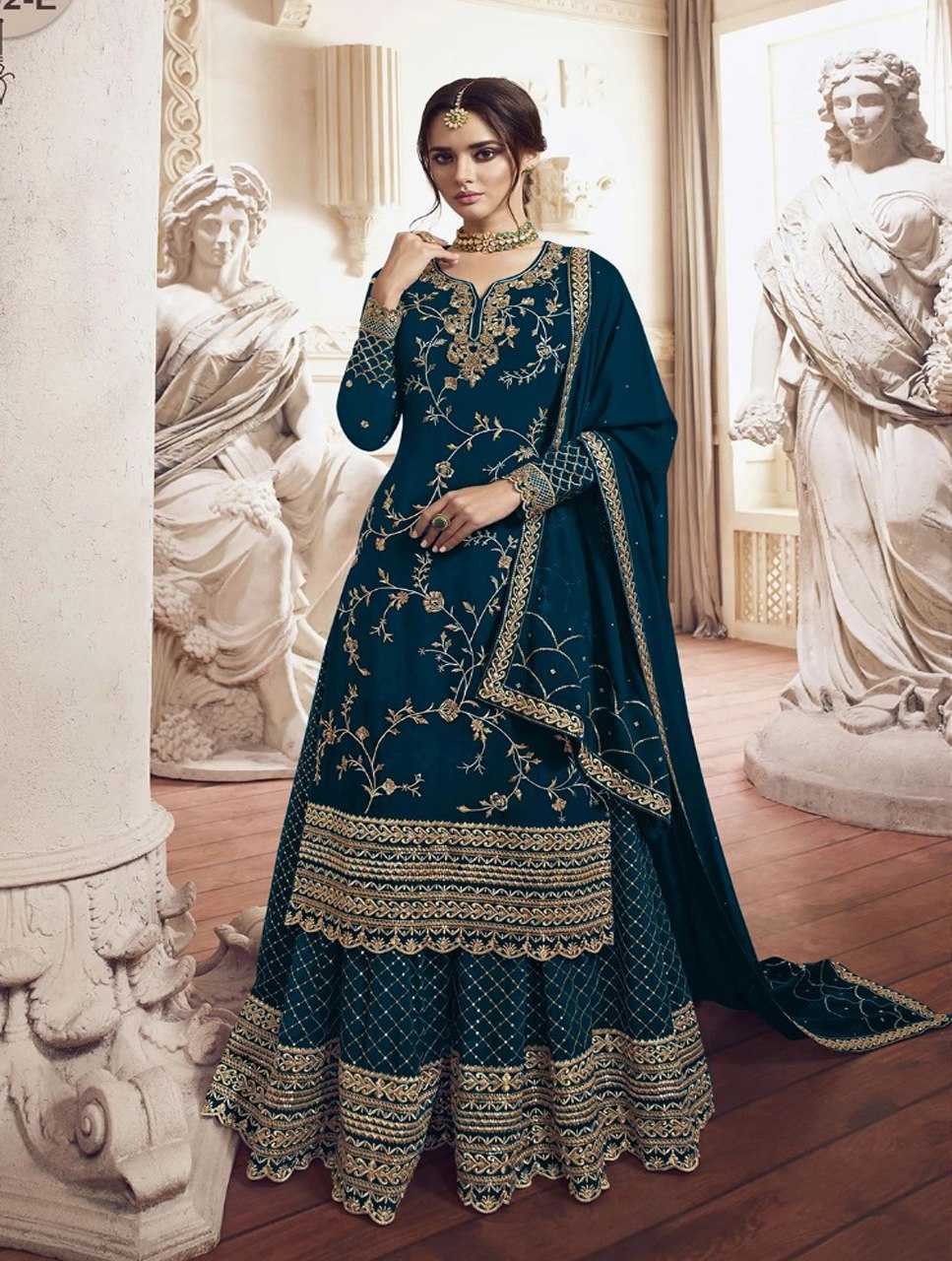 Ynf Georgette KESH504 4902 Suits & Dresses Wholesale Georgette Suit Semi Stitched Suits Semi-Stitched Suits Manufacturer