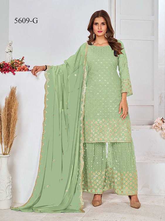 Ynf Georgette KESH504 5609 Suits & Dresses Wedding Collections Festive Collections Wholesale Embroidery Suits Georgette Suit Semi Stitched Suits Manufacturer