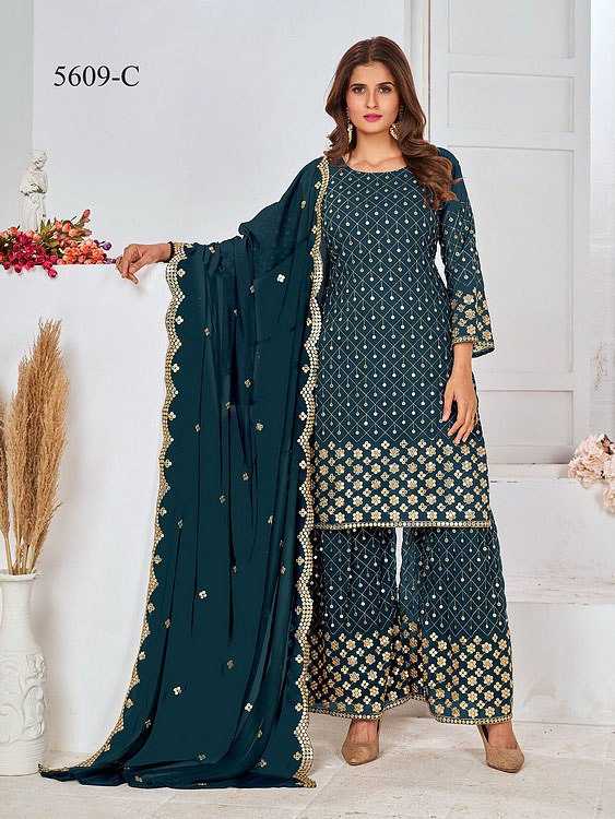 Ynf Georgette KESH504 5609 Suits & Dresses Wedding Collections Festive Collections Wholesale Embroidery Suits Georgette Suit Semi Stitched Suits Manufacturer