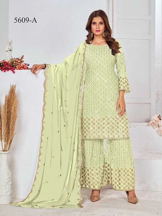 Ynf Georgette KESH504 5609 Suits & Dresses Wedding Collections Festive Collections Wholesale Embroidery Suits Georgette Suit Semi Stitched Suits Manufacturer
