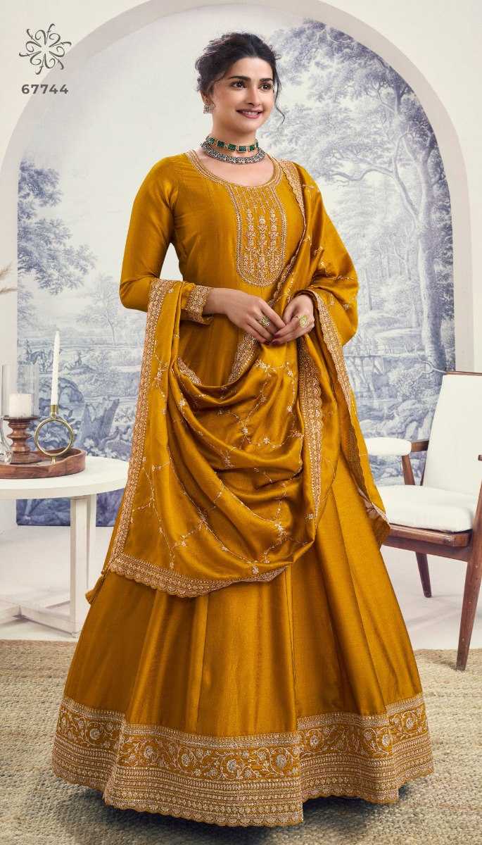 Ynf Georgette KESH504 67741 Gowns Wholesale Fancy Gowns Embroidery Gowns Anarkali Gown Long Gowns Manufacturer