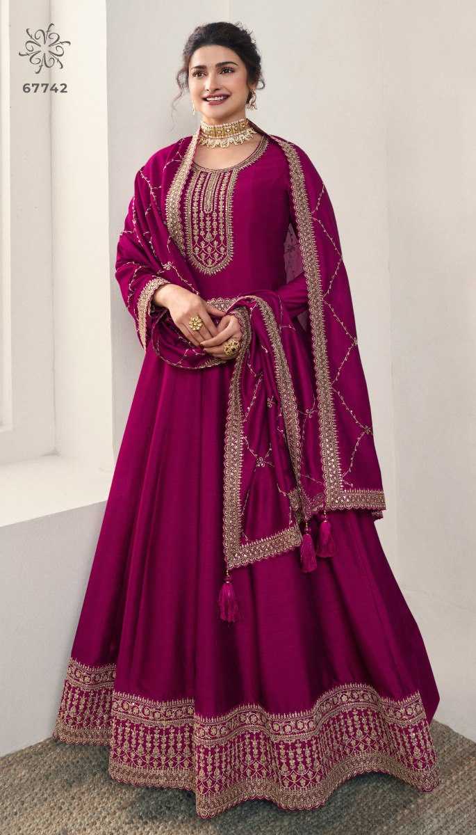 Ynf Georgette KESH504 67741 Gowns Wholesale Fancy Gowns Embroidery Gowns Anarkali Gown Long Gowns Manufacturer
