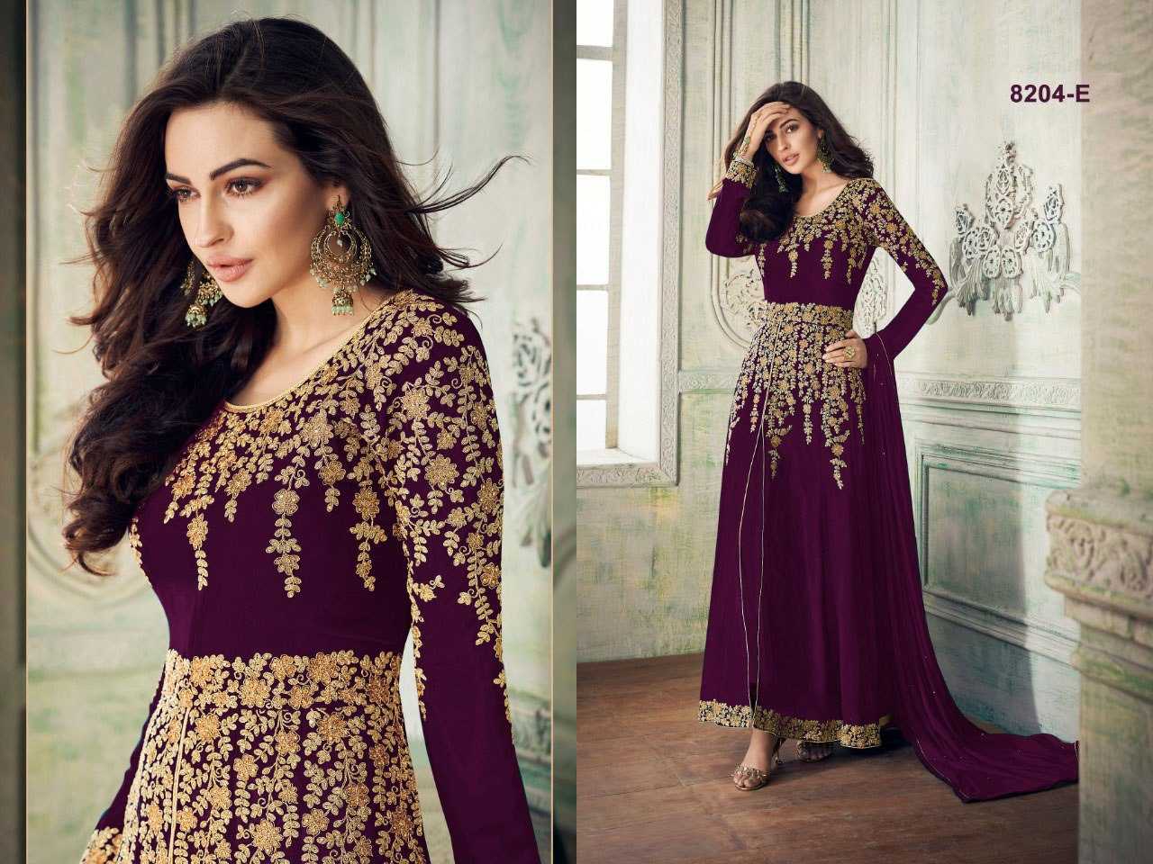 Ynf Georgette KESH504 8204 Gowns Wedding Collections Festive Collections Wholesale Semi Stitched Suits Gown Dresses Wedding Outfits Manufacturer