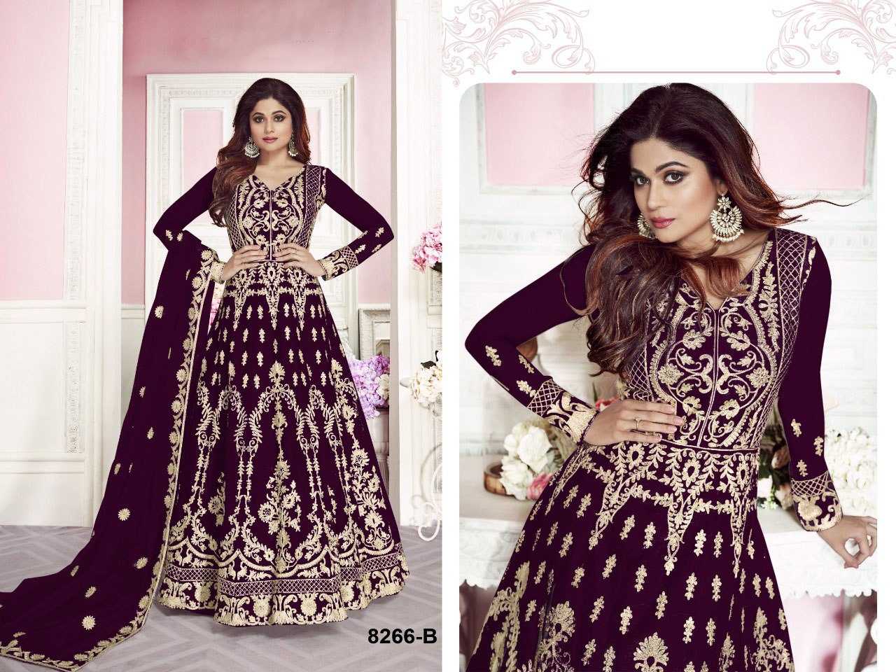 Ynf Georgette KESH504 8229 Gowns Wedding Collections Bollywood Collections Wholesale Georgette Gown Designer Gowns Shamita Shetty Manufacturer