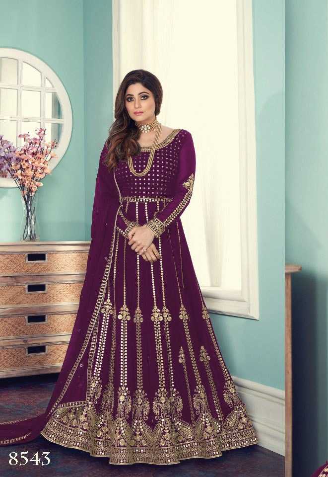 Ynf Georgette KESH504 8543 Gowns Wedding Collections Bollywood Collections Wholesale Embroidery Gowns Georgette Gown Shamita Shetty Manufacturer