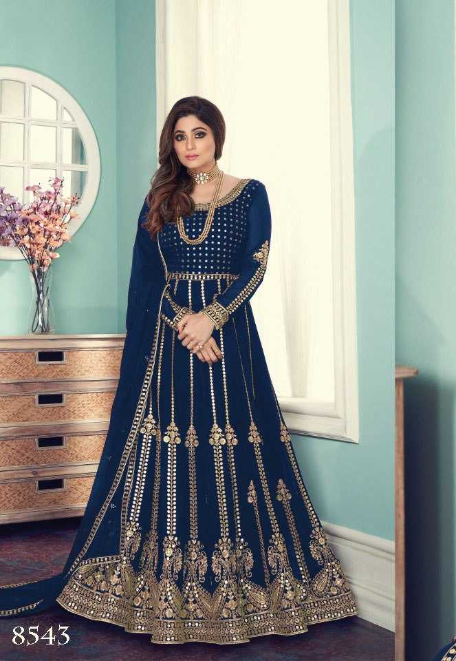 Ynf Georgette KESH504 8543 Gowns Wedding Collections Bollywood Collections Wholesale Embroidery Gowns Georgette Gown Shamita Shetty Manufacturer