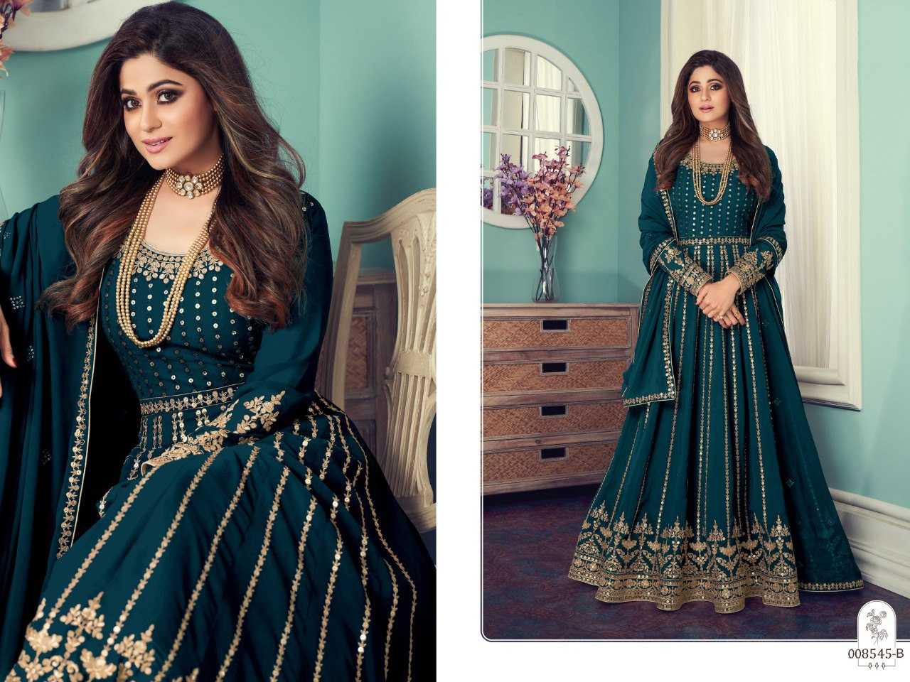 Ynf Georgette KESH504 8545 Gowns Wedding Collections Bollywood Collections Wholesale Embroidery Gowns Sequin Gowns Shamita Shetty Manufacturer