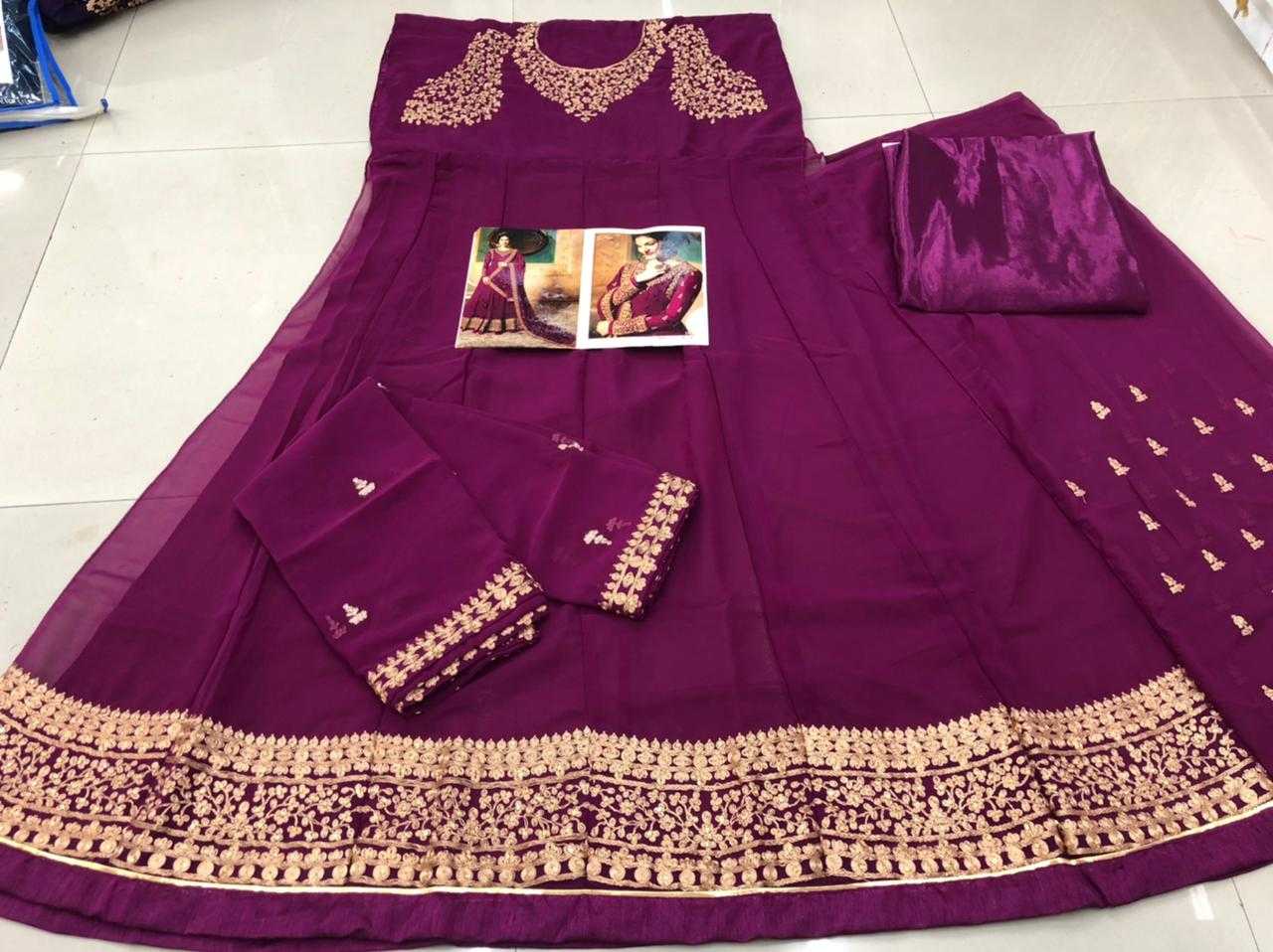 Ynf Georgette KESH504 9081 Gowns Wholesale Embroidery Gowns Long Gowns Georgette Gown Manufacturer